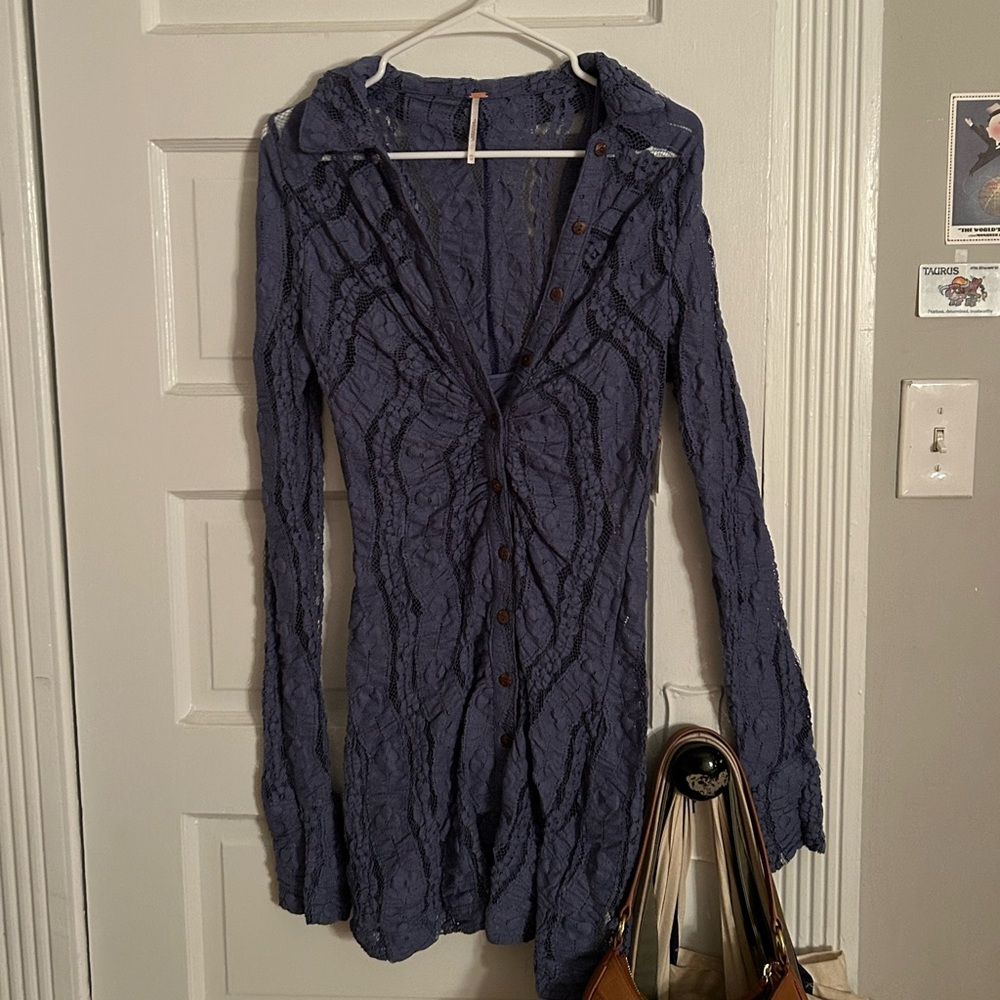 Blue/grey Free People dress. New with tags. Size extra small.